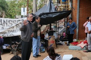 Obispo Martinez bendijo la protesta